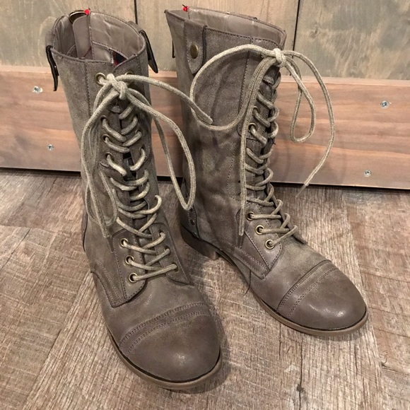 Madden Girl Shoes - Madden Girl lace up boot with back zipper